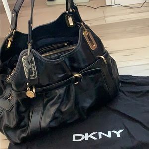 Large DKNY soft leather shoulder bag